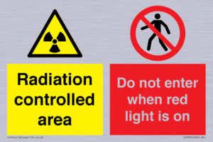 Radiation controlled area
Do not enter when red light is on